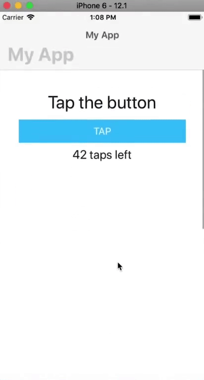 Collapsible large title