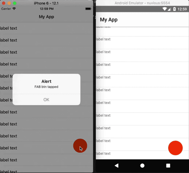 FAB at lower right corner